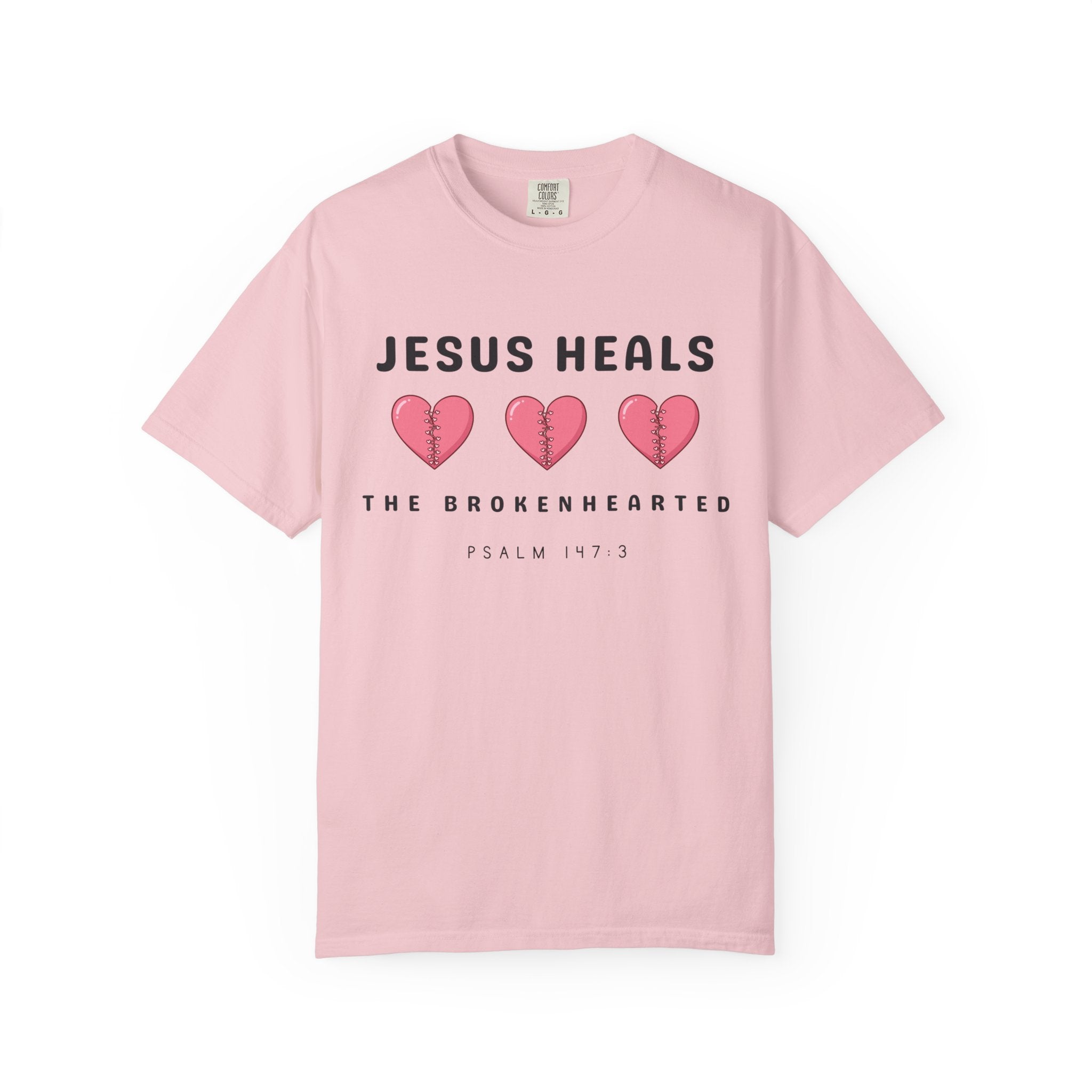 Psalm 147:3-Brokenhearted-Pink Vintage Fit