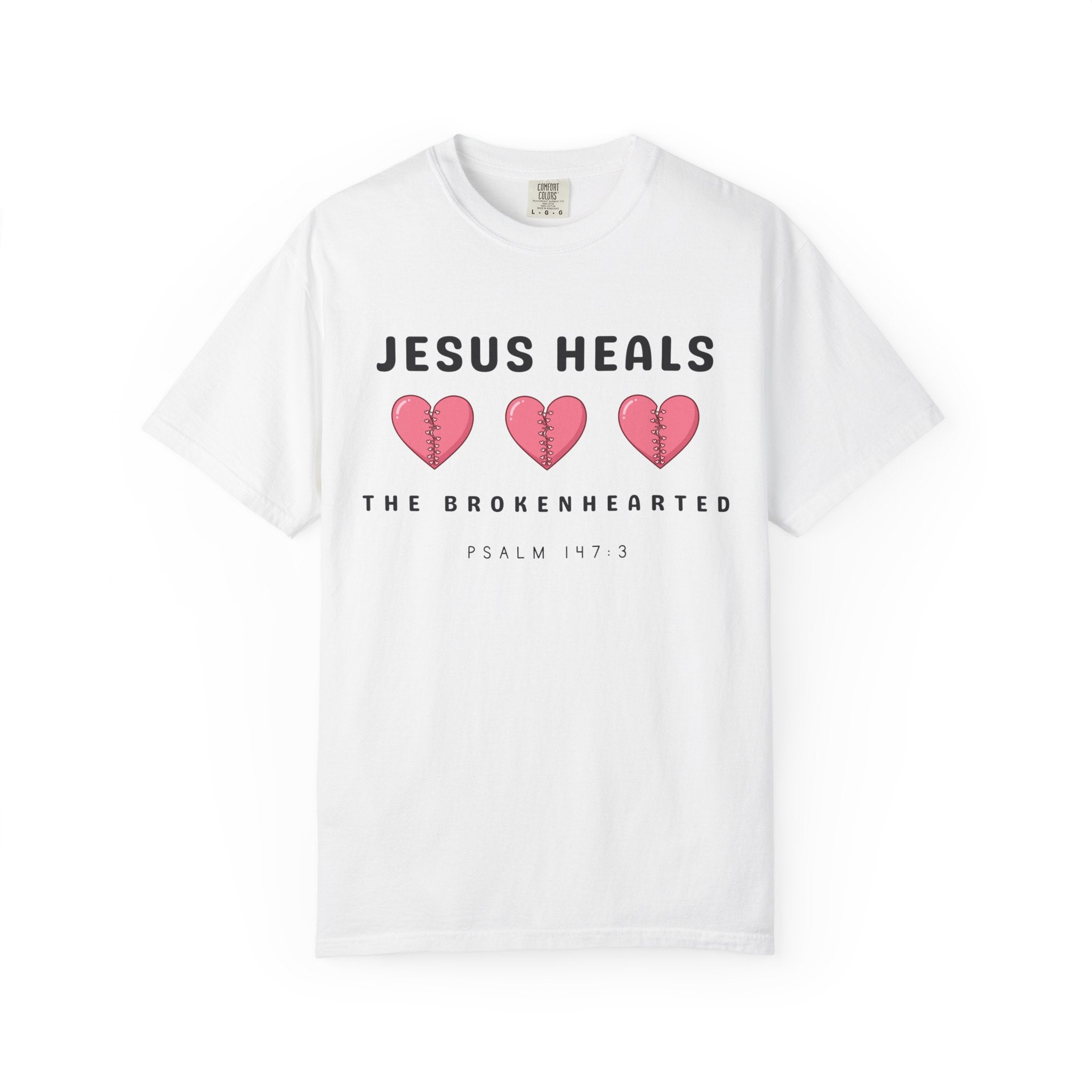 Psalm 147:3-Brokenhearted-Pink Vintage Fit