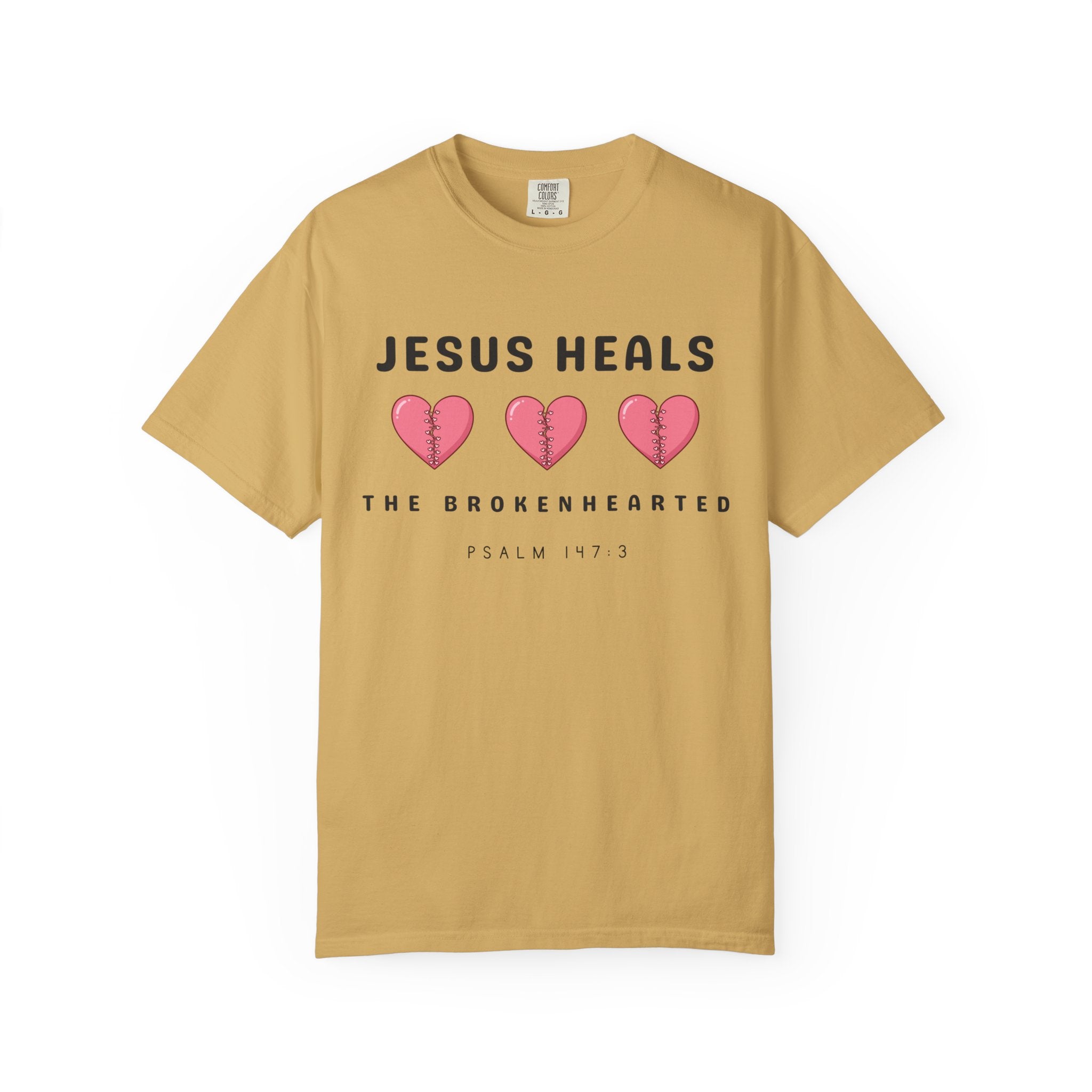 Psalm 147:3-Brokenhearted-Pink Vintage Fit