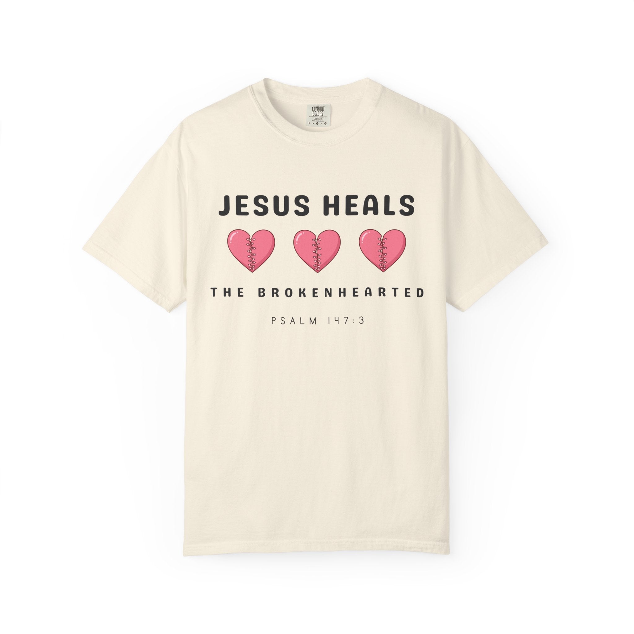 Psalm 147:3-Brokenhearted-Pink Vintage Fit